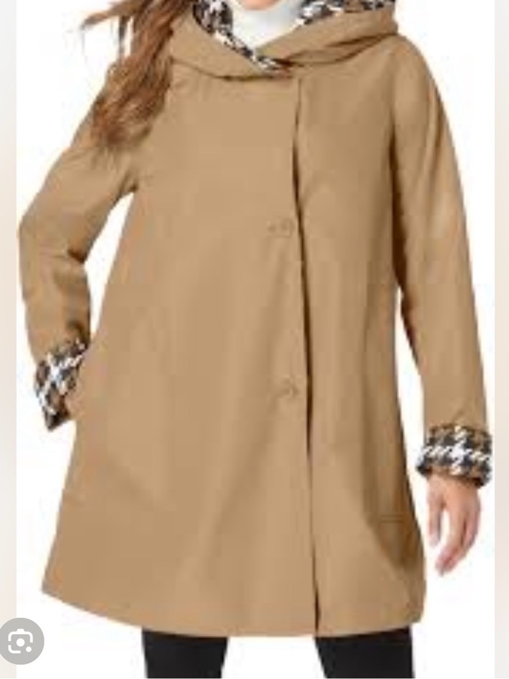 Jessica London Women's Reversible A-Line Raincoat  Plus Size 14W